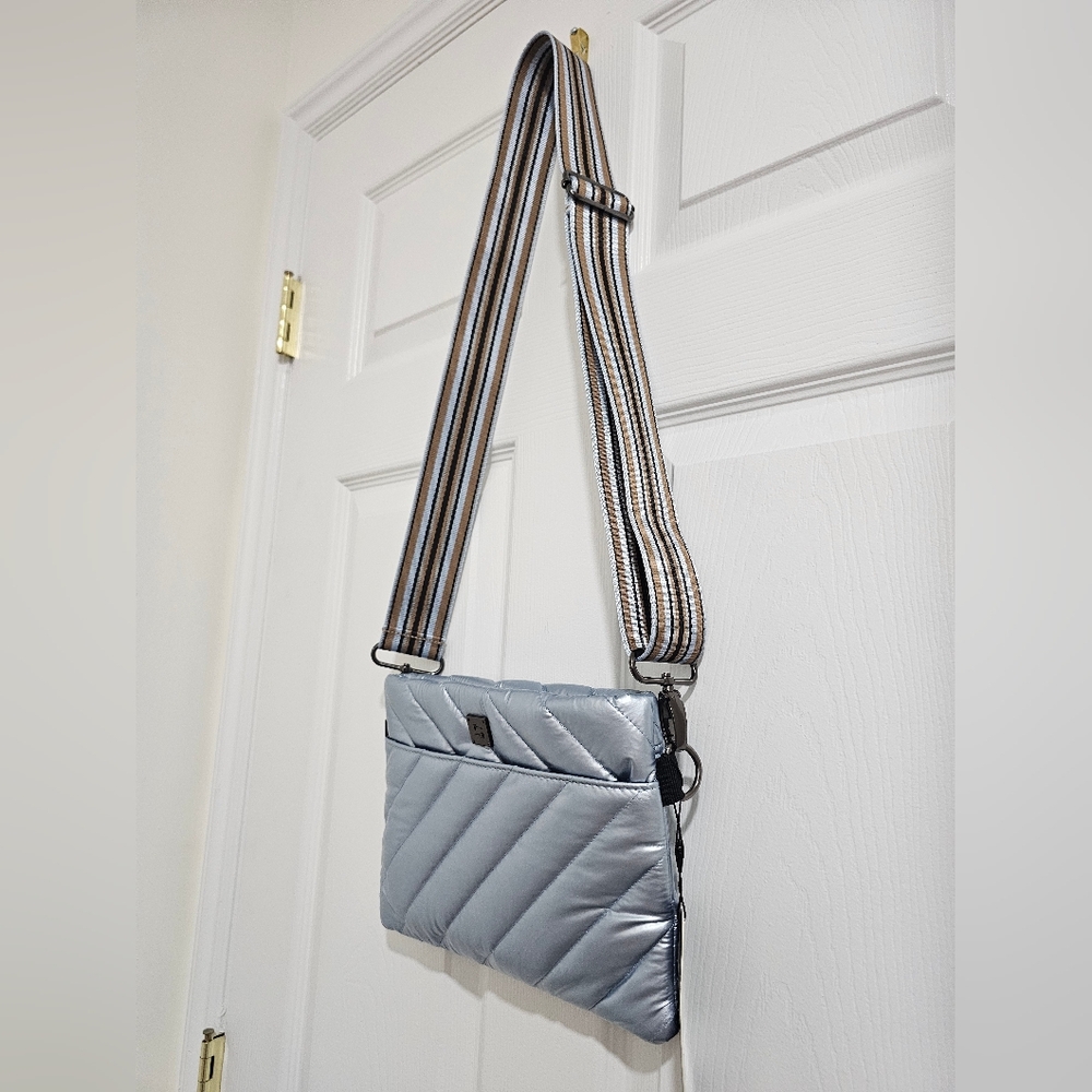 Think Royln Quilted Crossbody Bag – Pearl Ice Blue – NWT - Picture 5 of 16